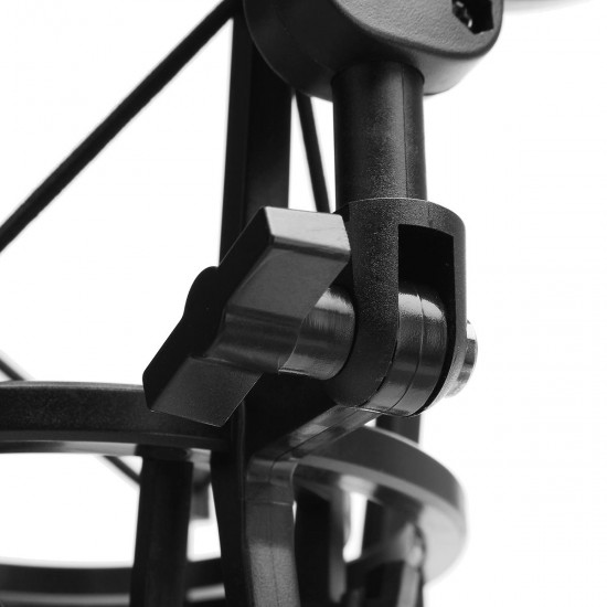 Microphone Suspension Boom Scissor Arm Stand Shock Mount for Studio Live Broadcast