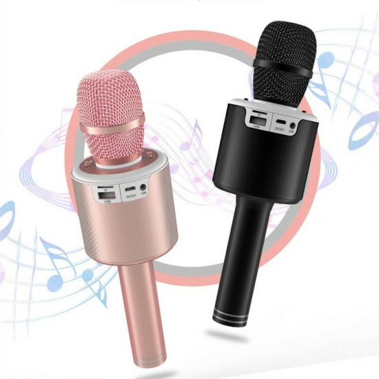 N6 bluetooth 5.0 Karaoke LED Lantern Shock Bass Diaphragm Magical Voice Home KTV Beautiful Sound HD Quality Microphone