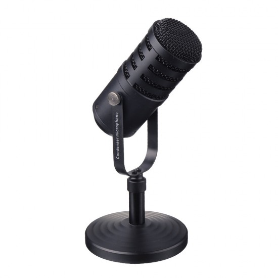 USB Condenser Microphone Metal Recording Mic for Computer Podcasting Interviews Field Recordings Conference Calls Live