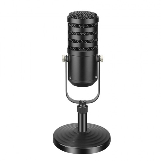 USB Condenser Microphone Metal Recording Mic for Computer Podcasting Interviews Field Recordings Conference Calls Live