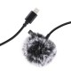 Mini 1.5m 8Pin Jack Lavalier Wired Condenser Recording Microphone for Live Vlog Phone