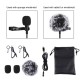 Mini 1.5m 8Pin Jack Lavalier Wired Condenser Recording Microphone for Live Vlog Phone