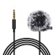 PU3045 3.5mm Wired Microphone 3M Lavalier Omnidirectional Condenser Mic Recording Vlogging Video Microphone