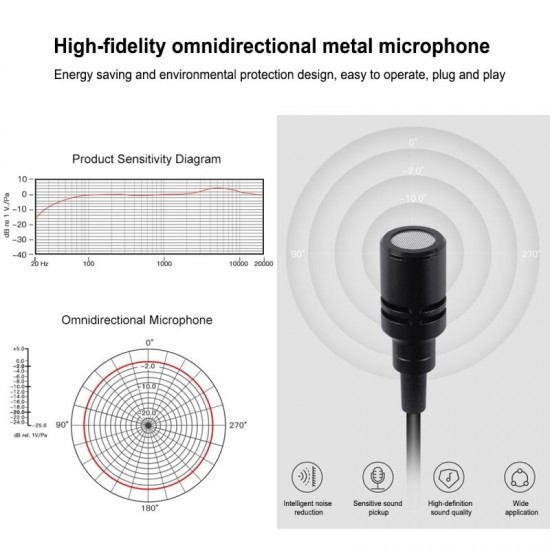 PU427 6M 3.5mm Jack Microphone M1 Omnidirectional Condenser Microphone Recording Live Vlogging Video Lavalier Microphone PU427 6M 3.5mm Jack Microphone M1 Omnidirectional Condenser Microphone Recording Live Vlogging Video Lavalier Microphone