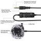 PU427 6M 3.5mm Jack Microphone M1 Omnidirectional Condenser Microphone Recording Live Vlogging Video Lavalier Microphone
