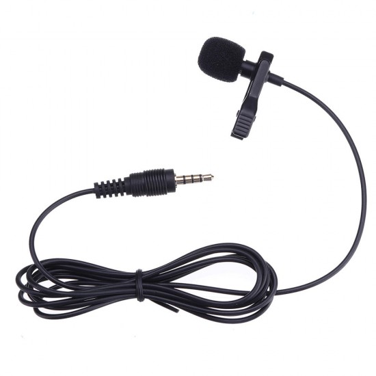 Portable 3.5mm Jack Clip-on Wired Condenser Lapel Microphone for Recording Speech Portable 3.5mm Jack Clip-on Wired Condenser Lapel Microphone for Recording Speech