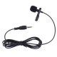 Portable 3.5mm Jack Clip-on Wired Condenser Lapel Microphone for Recording Speech