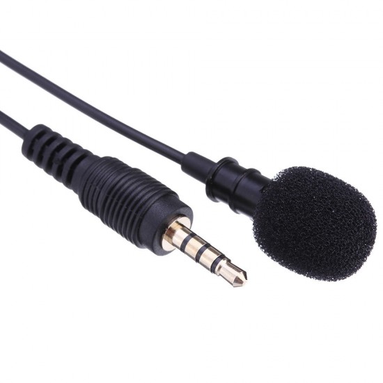 Portable 3.5mm Jack Clip-on Wired Condenser Lapel Microphone for Recording Speech Portable 3.5mm Jack Clip-on Wired Condenser Lapel Microphone for Recording Speech