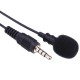 Portable 3.5mm Jack Clip-on Wired Condenser Lapel Microphone for Recording Speech