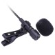 Portable 3.5mm Jack Clip-on Wired Condenser Lapel Microphone for Recording Speech