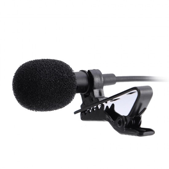 Portable 3.5mm Jack Clip-on Wired Condenser Lapel Microphone for Recording Speech Portable 3.5mm Jack Clip-on Wired Condenser Lapel Microphone for Recording Speech