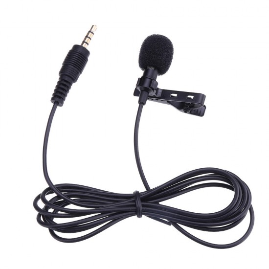 Portable 3.5mm Jack Clip-on Wired Condenser Lapel Microphone for Recording Speech Portable 3.5mm Jack Clip-on Wired Condenser Lapel Microphone for Recording Speech