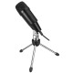 Professional 30Hz-20KHz Dynamic Cardioid Capacitive USB Wired Microphone Mic with Desktop Tripod for Stage Karaoke Public Speaking