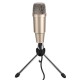 Professional 30Hz-20KHz Dynamic Cardioid Capacitive USB Wired Microphone Mic with Desktop Tripod for Stage Karaoke Public Speaking