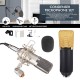 Professional BM700 Condenser Microphone Studio Wired Computer Mic KTV Singing Studio Recording Kit with Microphone Filter