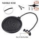 Professional BM700 Condenser Microphone Studio Wired Computer Mic KTV Singing Studio Recording Kit with Microphone Filter