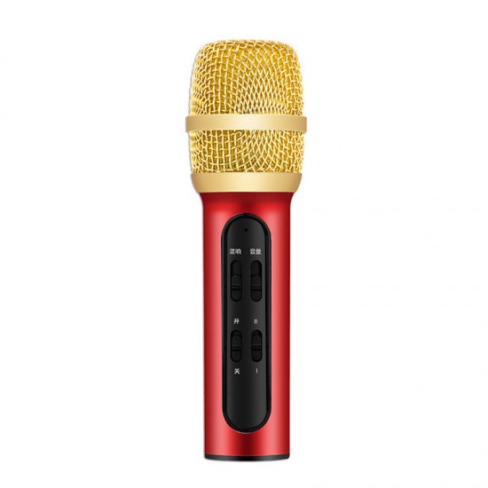 Professional Karaoke Condenser Microphone Portable with ECHO Sound Card for Mobile Phone Broadcast Live