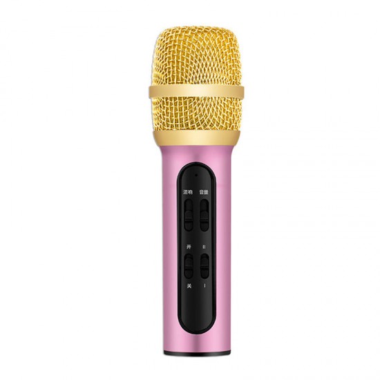 Professional Karaoke Condenser Microphone Portable with ECHO Sound Card for Mobile Phone Broadcast Live