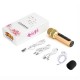 Professional Karaoke Condenser Microphone Portable with ECHO Sound Card for Mobile Phone Broadcast Live Professional Karaoke Condenser Microphone Portable with ECHO Sound Card for Mobile Phone Broadcast Live