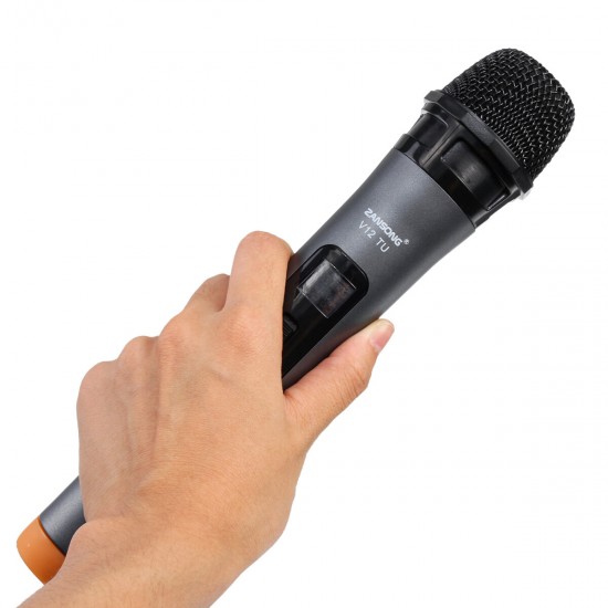 Professional UHF Wireless Microphone Handheld Mic System Karaoke With Receiver and Display Screen Professional UHF Wireless Microphone Handheld Mic System Karaoke With Receiver and Display Screen