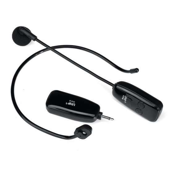 UHF 2 in 1 2.4G Wireless Mic Headset Noise Cancelling Microphone with Receiver Plug Stable Sign Receiver