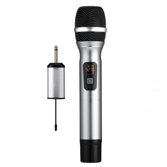 UHF Wireless Dynamic Microphone with Receiver Handheld Mic for Karaoke UHF Wireless Dynamic Microphone with Receiver Handheld Mic for Karaoke