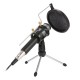 USB Professional Home Studio Condenser Microphone for Live Broadcast Podcast Recording PC Laptop for Windows