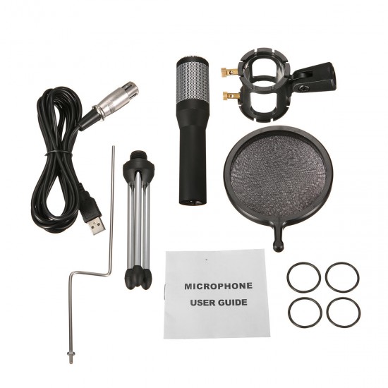 USB Professional Home Studio Condenser Microphone for Live Broadcast Podcast Recording PC Laptop for Windows USB Professional Home Studio Condenser Microphone for Live Broadcast Podcast Recording PC Laptop for Windows