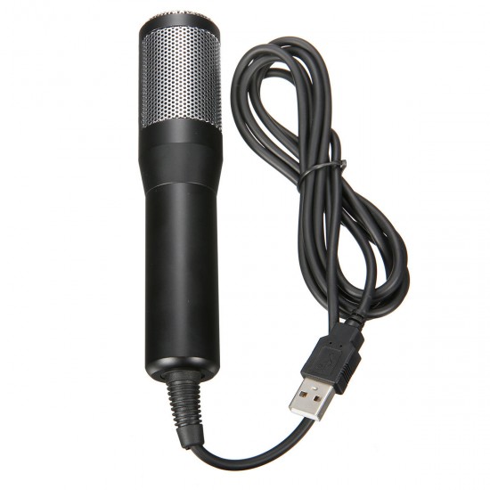 USB Professional Home Studio Condenser Microphone for Live Broadcast Podcast Recording PC Laptop for Windows