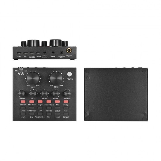 USB Sound Card Microphone with Tripod Audio Cable Earphone for Broadcast Live Streaming for Tik Tok YY Karaoke Singing USB Sound Card Microphone with Tripod Audio Cable Earphone for Broadcast Live Streaming for Tik Tok YY Karaoke Singing