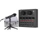USB Sound Card Microphone with Tripod Audio Cable Earphone for Broadcast Live Streaming for Tik Tok YY Karaoke Singing USB Sound Card Microphone with Tripod Audio Cable Earphone for Broadcast Live Streaming for Tik Tok YY Karaoke Singing