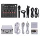 USB Sound Card Microphone with Tripod Audio Cable Earphone for Broadcast Live Streaming for Tik Tok YY Karaoke Singing