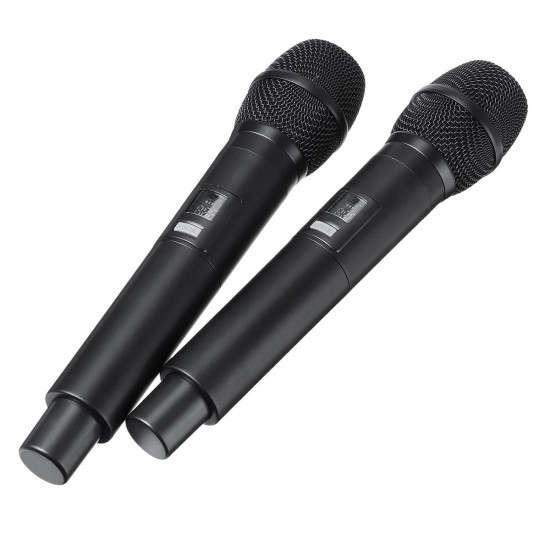 UW-01 UHF Wireless Microphone System Handheld LED Mic with Receiver