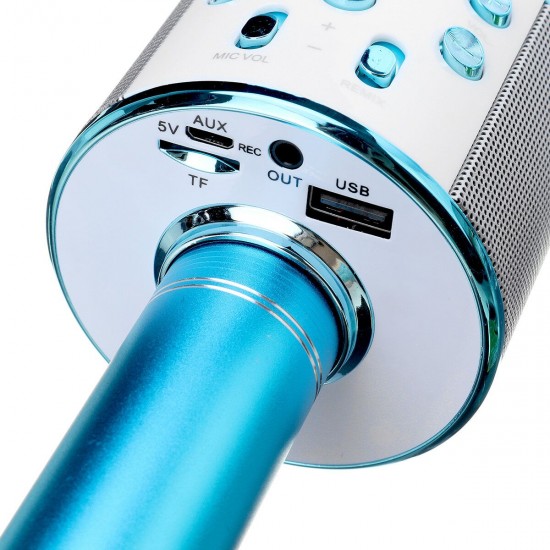 WS858 bluetooth 4.0 Wireless Microphone Speaker KTV Karaoke Player for Youtube Tiktok Live Broadcast WS858 bluetooth 4.0 Wireless Microphone Speaker KTV Karaoke Player for Youtube Tiktok Live Broadcast