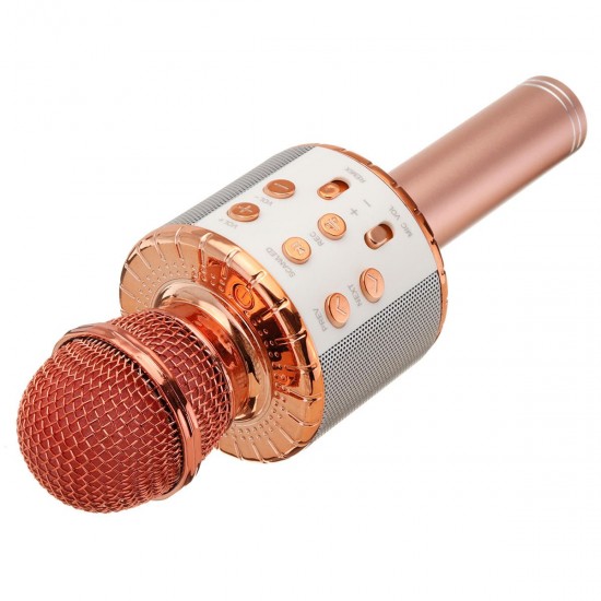 WS858L Wireless bluetooth Karaoke KTV Audio Live Microphone Speaker Stereo Singing Player