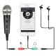 X-01 Mini Condenser Microphone 3.5mm Recording Mic for Computer PC Karaoke for Chat Skype YouTube Games