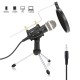 X-01 Mini Condenser Microphone 3.5mm Recording Mic for Computer PC Karaoke for Chat Skype YouTube Games