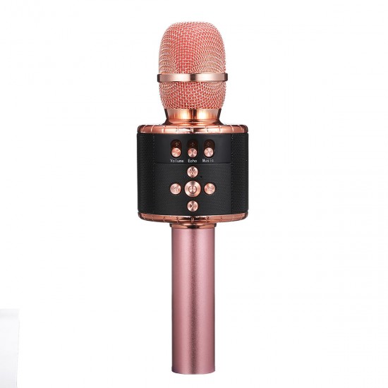 bluetooth Wireless Karaoke Microphone Handheld Microphone with Dynamic Light for Children and Adults with Speaker Recording Radio