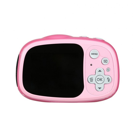 Q1 Mini Digital Camera 5MP 2.0 Inch IPS Display IP68 Waterproof Built-in Rechargeable Battery with 8GB Memory Card Cameras for Kids