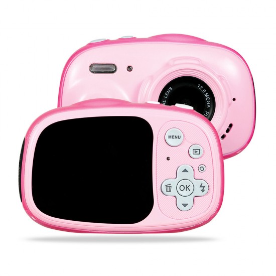 Q1 Mini Digital Camera 5MP 2.0 Inch IPS Display IP68 Waterproof Built-in Rechargeable Battery with 8GB Memory Card Cameras for Kids