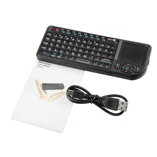 2.4G Wireless Backlit Mini Touchpad Keyboard Airmouse Air Mouse Laser Pointer Presenter for TV Box Mini PC PPT Presentation