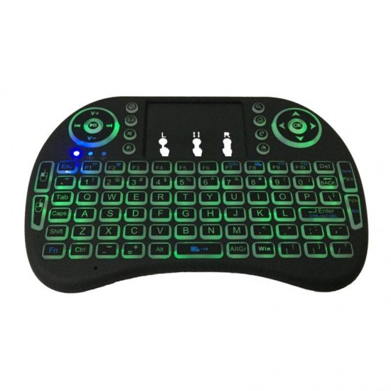 2.4GHz Wireless 7 Colors Rainbow Backlight Keyboard With Touchpad Mouse For TV Box/Smart TV/PC