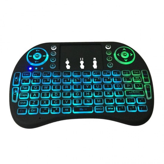 2.4GHz Wireless 7 Colors Rainbow Backlight Keyboard With Touchpad Mouse For TV Box/Smart TV/PC
