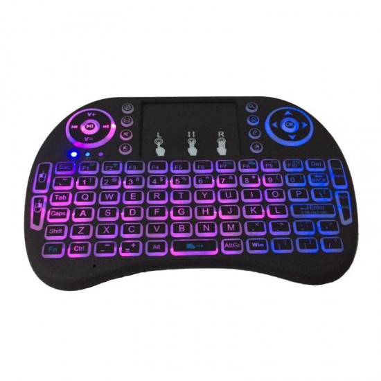 2.4GHz Wireless 7 Colors Rainbow Backlight Keyboard With Touchpad Mouse For TV Box/Smart TV/PC