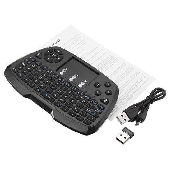 A3 2.4G Wireless Rechargeale Mini Keyboard Touchpad Air Mouse for TV Box Mini PC
