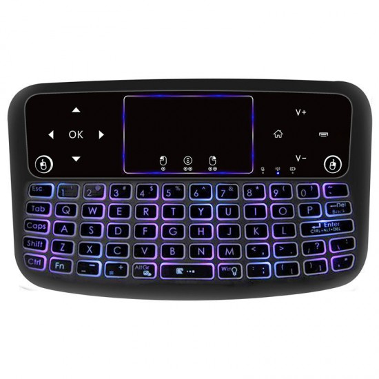 A36 2.4G Wireless Four Color Backlit QWERTY Mini Keyboard Touchpad Airmouse for TV Box Mini PC