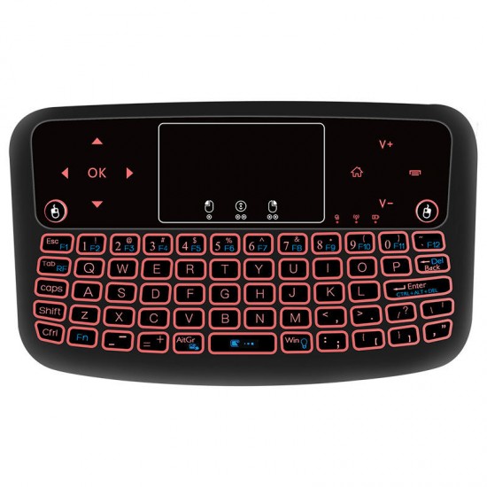 A36 2.4G Wireless Four Color Backlit QWERTY Mini Keyboard Touchpad Airmouse for TV Box Mini PC