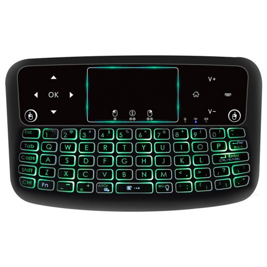 A36 2.4G Wireless Four Color Backlit QWERTY Mini Keyboard Touchpad Airmouse for TV Box Mini PC A36 2.4G Wireless Four Color Backlit QWERTY Mini Keyboard Touchpad Airmouse for TV Box Mini PC