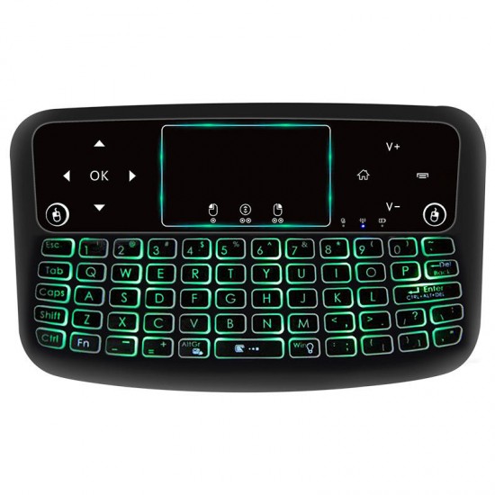 A36 2.4G Wireless Four Color Backlit QWERTY Mini Keyboard Touchpad Airmouse for TV Box Mini PC