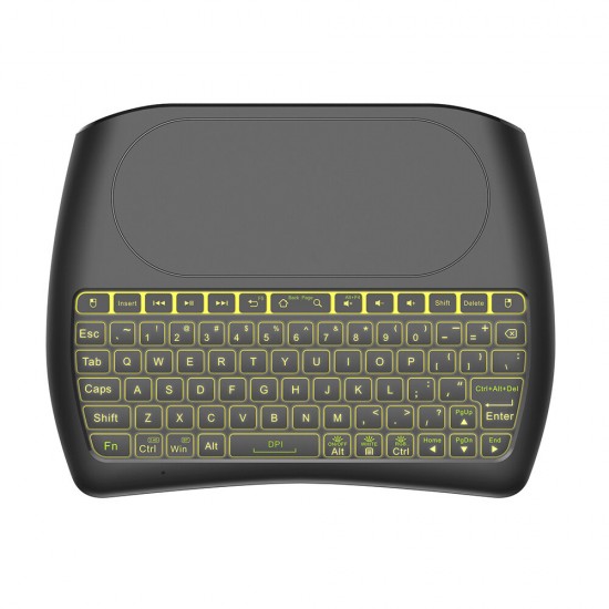 D8 USB 2.4G Wireless Mini Keyboard with 4.5 inch Touchpad Air Mouse Remote 7 Color Backlight Smart Remote Control